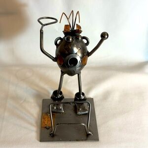 PERFECT TRADING COMPANY Metal Nuts and Bolts Type Sculpture Tennis Themed